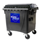 Мусорный бак Europlast пластиковый черный 1100л