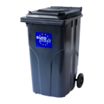 Мусорный бак Europlast пластиковый черный объем 240 л