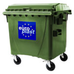 Мусорный бак Europlast пластиковый зеленый 1100 л