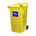 Сміттєвий бак Europlast пластиковий жовтий об'єм 240 л