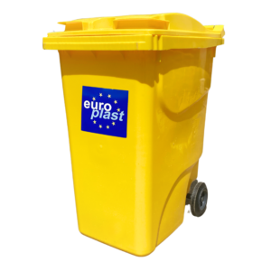 Мусорный бак Europlast пластиковый жёлтый 360 л