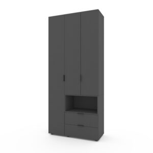 Шкаф A002R 1000x420x2300 ЛДСП Антрацит