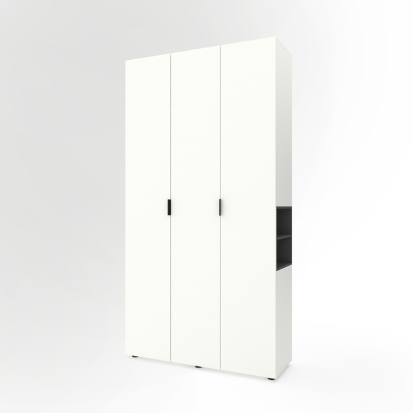 A015 Шафа 1200х420х2300 АЦ1 (3) Шкаф A015R 1200x420x2300 ЛДСП Белый Снег – Антрацит