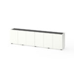 Тумба TV B026 2000х350х530 ЛДСП, Белый Снег – Антрацит