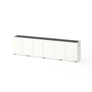 Тумба TV B026 2000х350х530 ЛДСП, Белый Снег – Антрацит