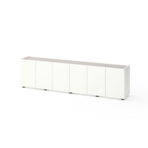 Тумба TV B026 2000х350х530 ЛДСП, Белый Снег – Кашемир